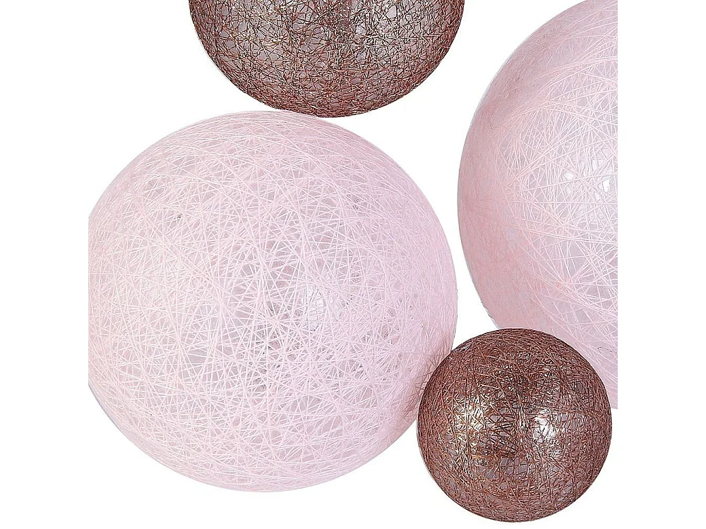 Guirlande lumineuse boules colorées 10 leds multi-tailles (Lot de 2)