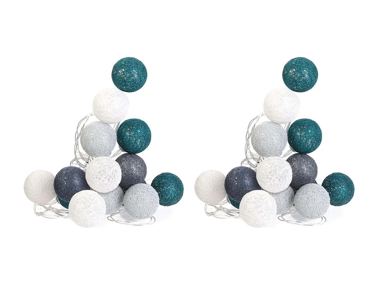 Guirlande lumineuse boules colorées 20 LED 3,72 m (Lot de 2)