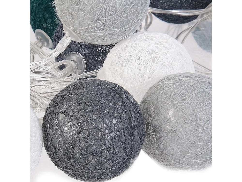 Guirlande lumineuse boules colorées 20 LED 3,72 m (Lot de 2)