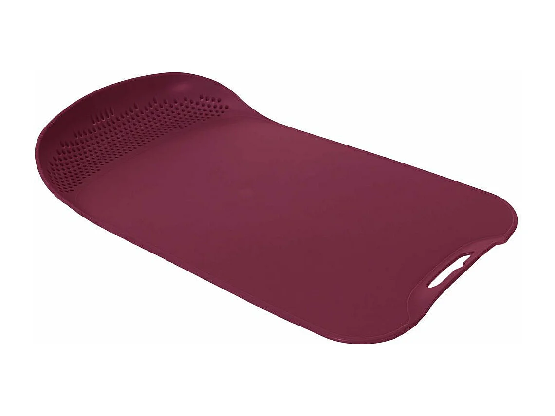 Planche à découper en polypropylène avec passoire intégrée (Lot de 2) Bordeaux