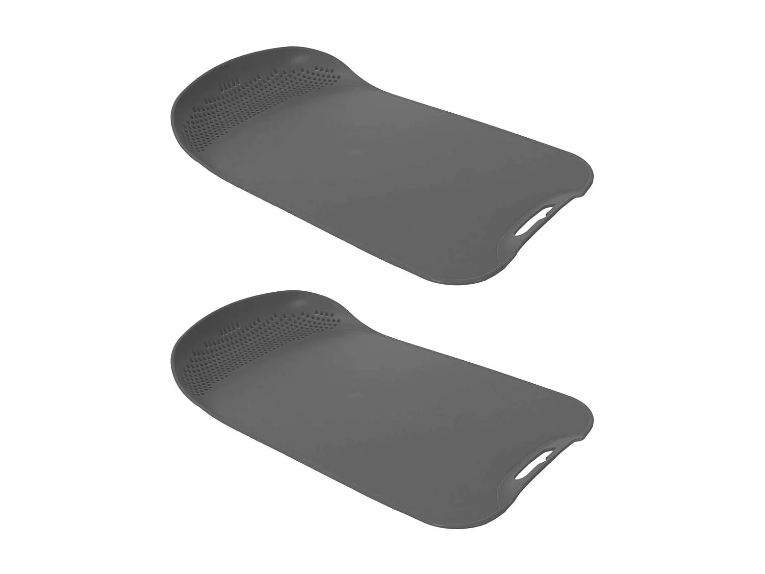 Planche à découper en polypropylène avec passoire intégrée (Lot de 2) Gris