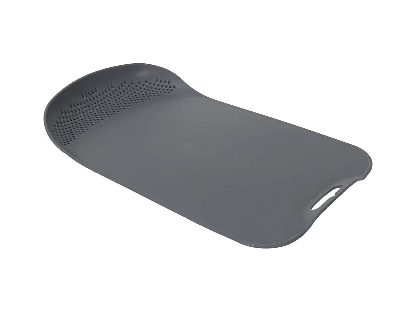 Planche à découper en polypropylène avec passoire intégrée (Lot de 2) Gris