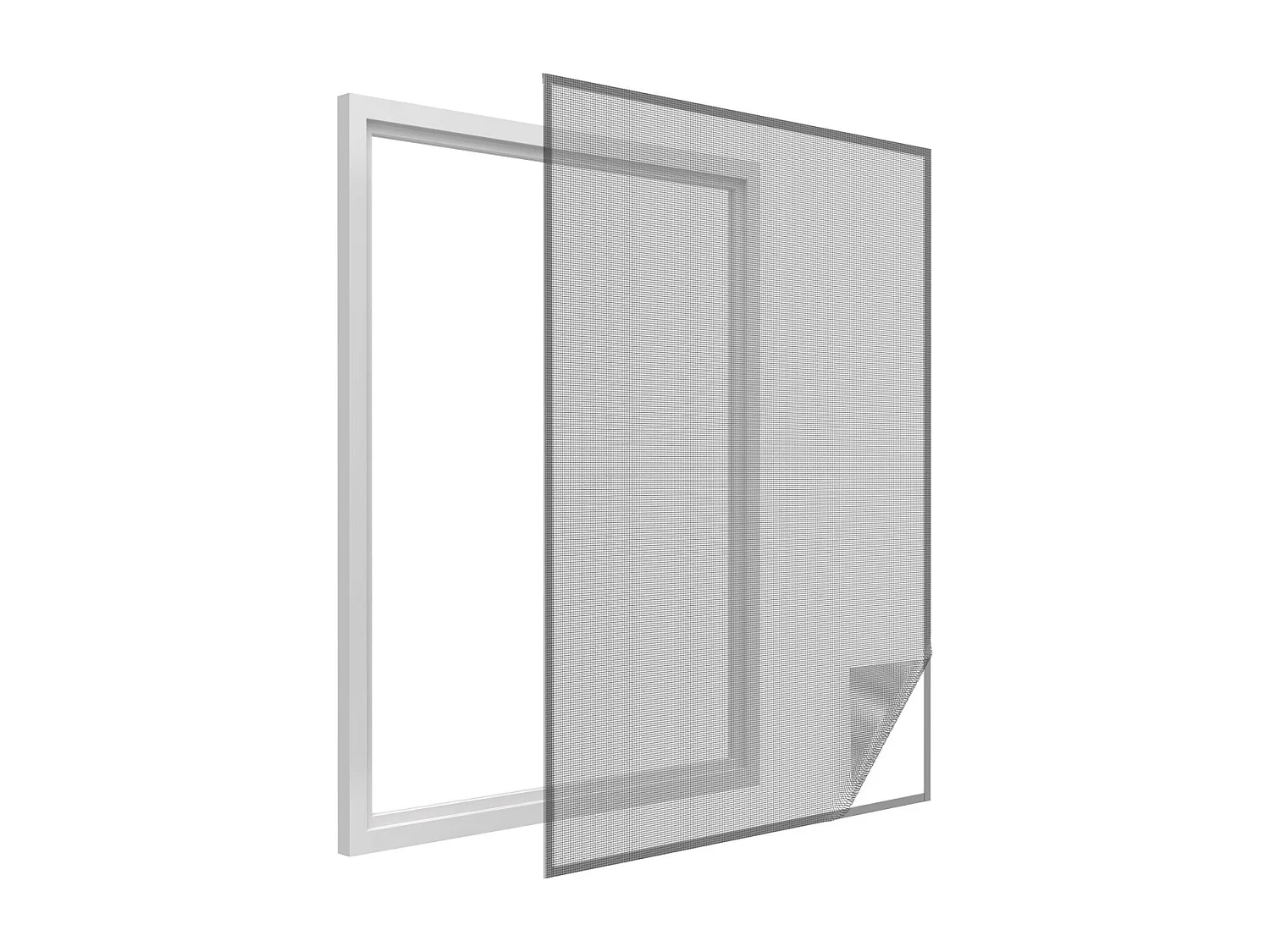 Moustiquaire fenêtre anthracite 28g/m² bande auto-agrippante 9,5 mm (Lot de 2)