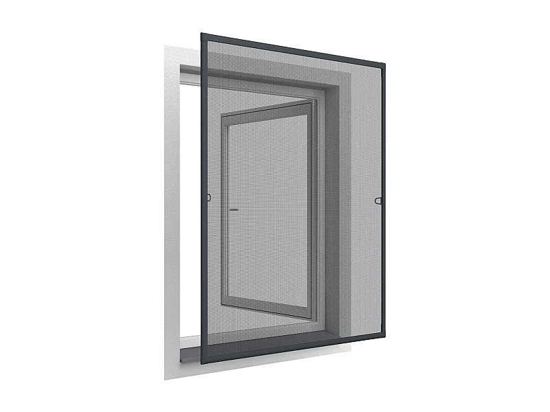 Moustiquaire pour fenêtre avec ressorts d'accrochage 100 x 120 cm