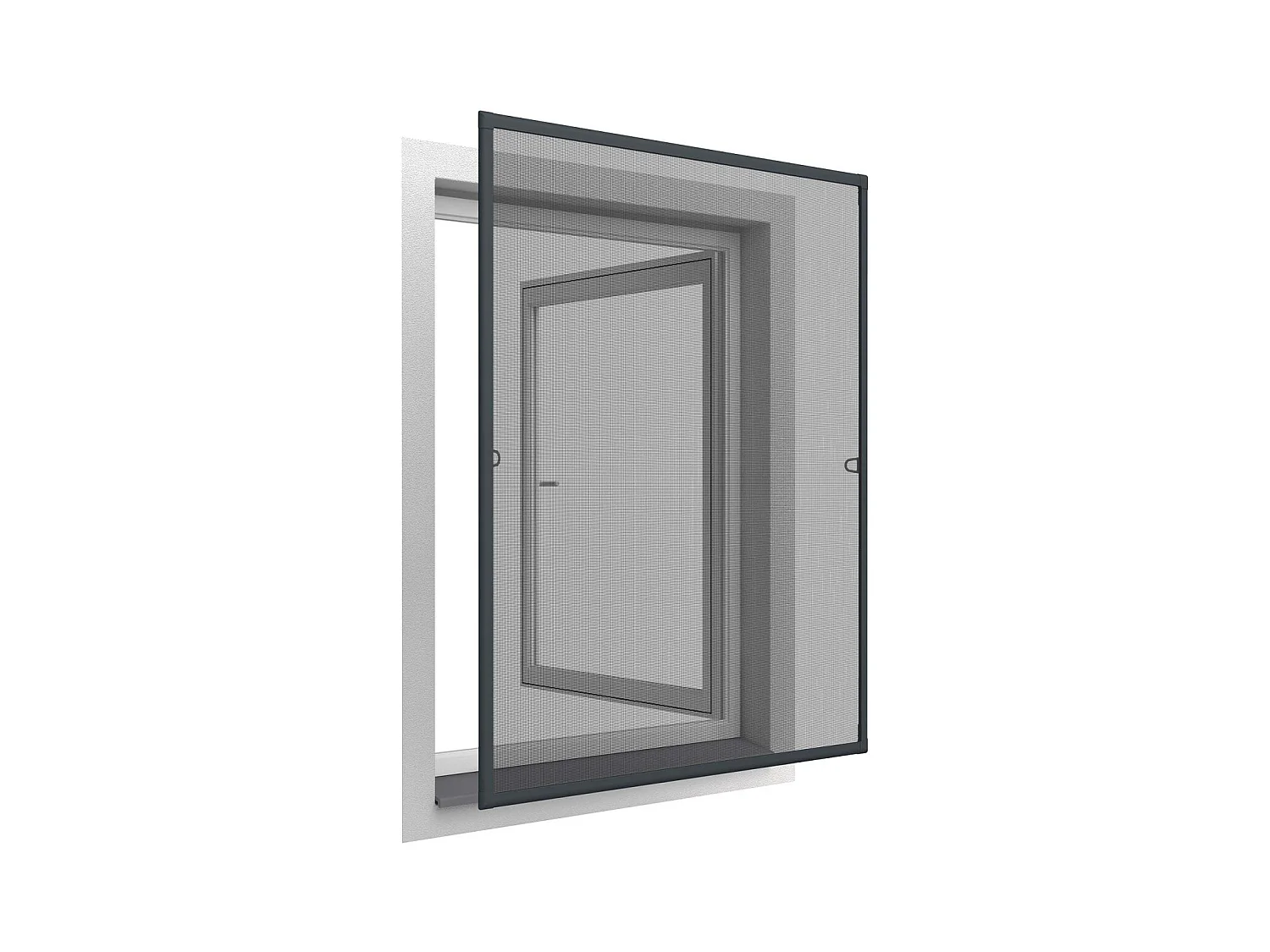 Moustiquaire pour fenêtre avec ressorts d'accrochage 100 x 120 cm