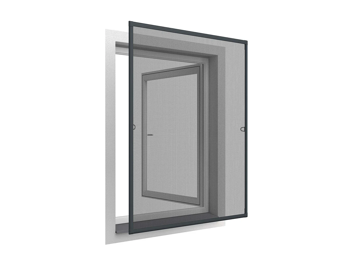 Moustiquaire pour fenêtre avec ressorts d'accrochage 100 x 120 cm