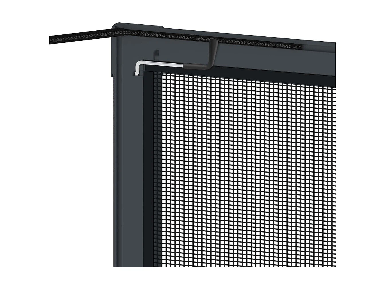 Moustiquaire pour fenêtre avec ressorts d'accrochage 100 x 120 cm