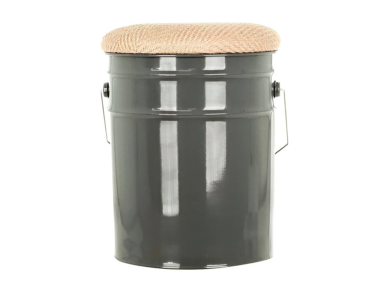 Pouf seau à pellets en métal Motorcycle