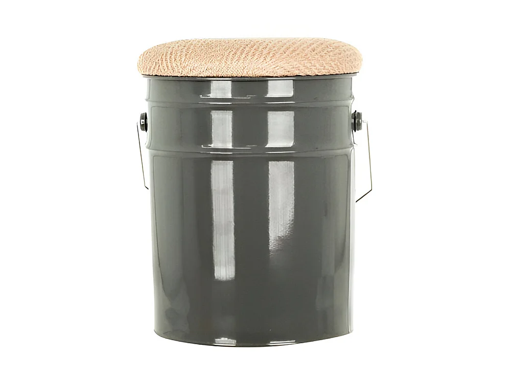 Pouf seau à pellets en métal Motorcycle