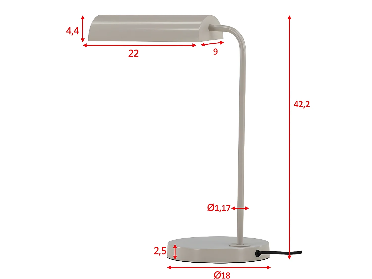 Lampe à Poser Design "Harmonica" 43cm Noir
