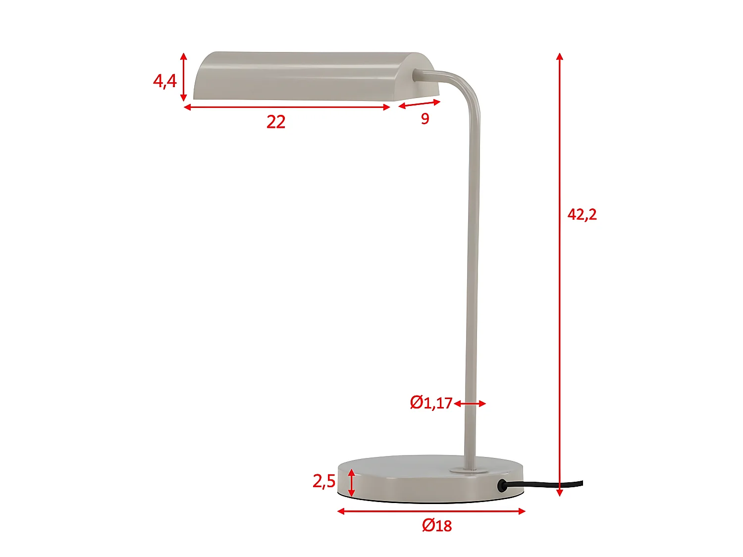 Tischlampe aus Stahl Harmonica