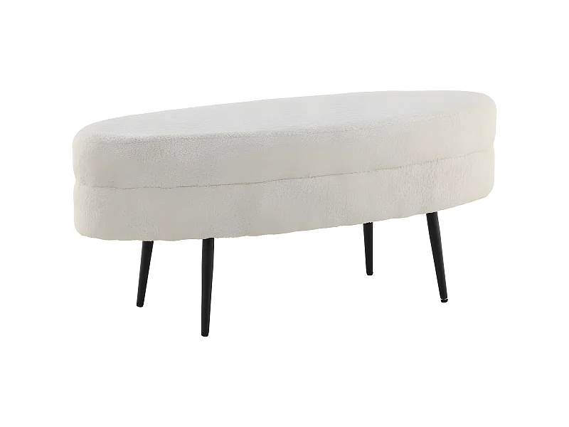 Pouf Design Bouclette "Otto" 100cm Blanc Cassé