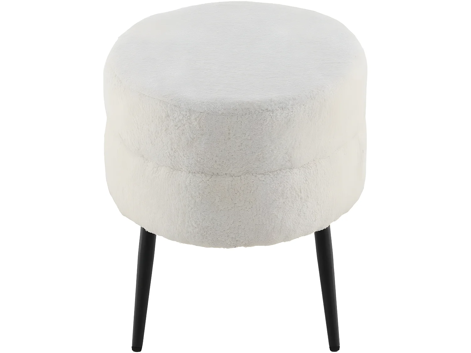 Panca ovale Otto in acciaio e poliestere