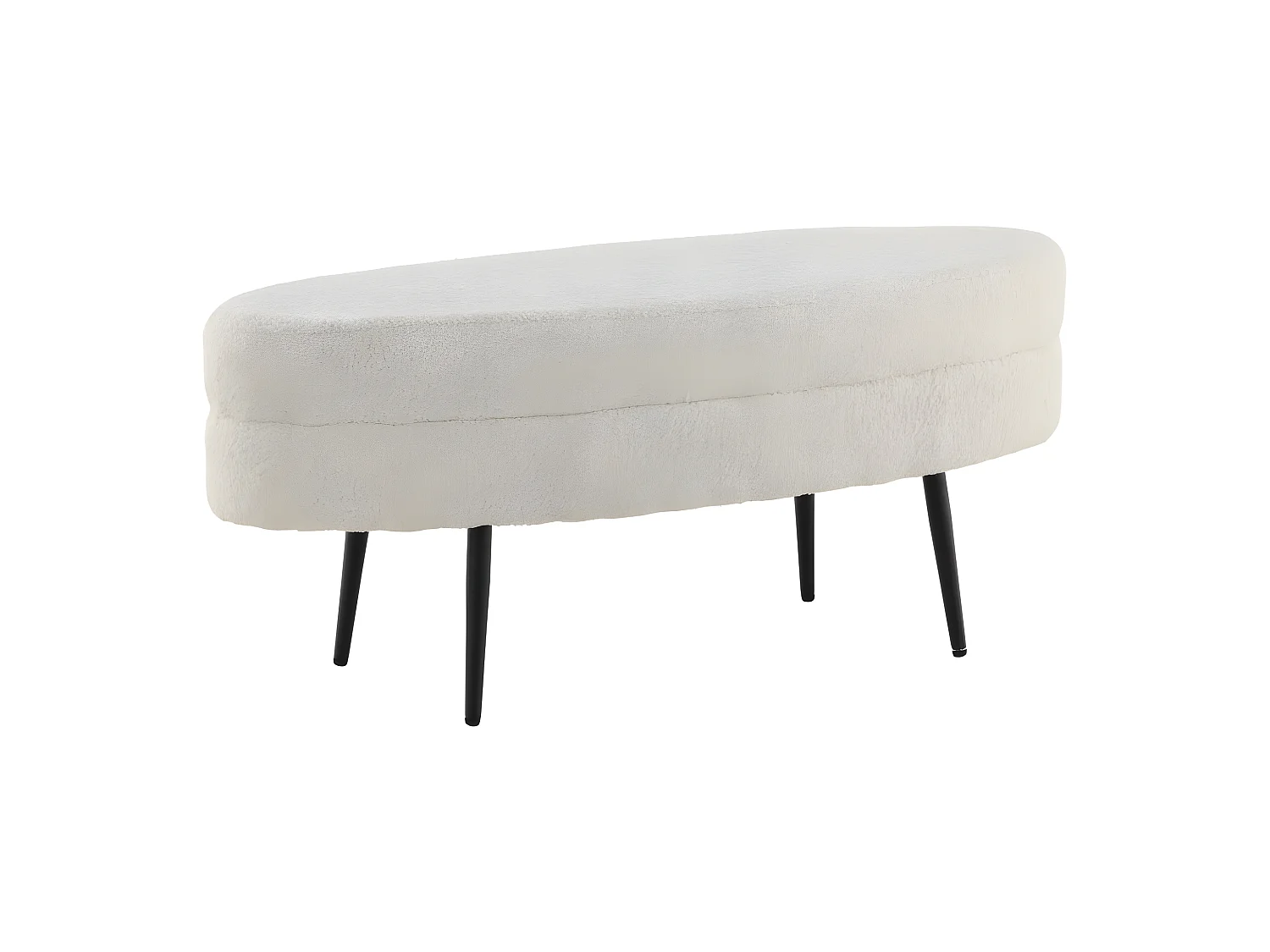 Pouf Design Bouclette "Otto" 100cm Blanc Cassé