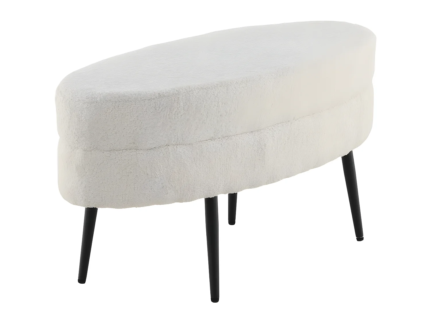 Panca ovale Otto in acciaio e poliestere