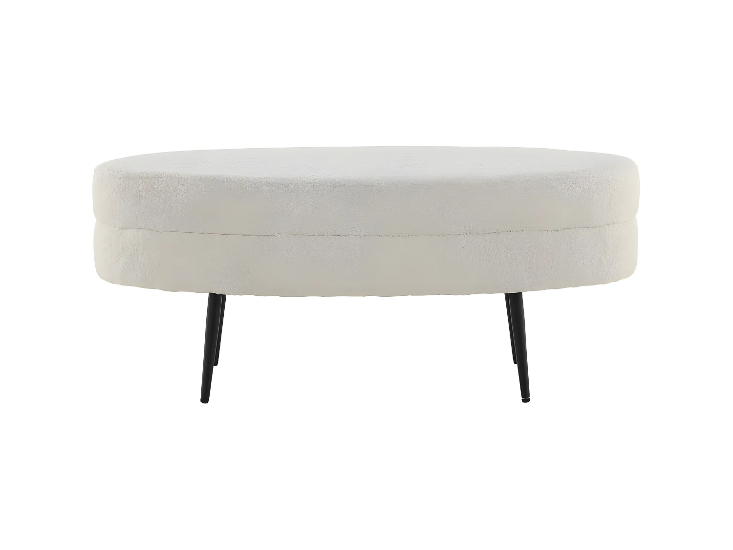 Panca ovale Otto in acciaio e poliestere