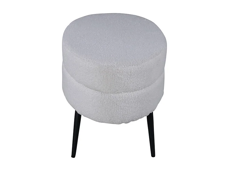 Panca ovale Otto in acciaio e poliestere