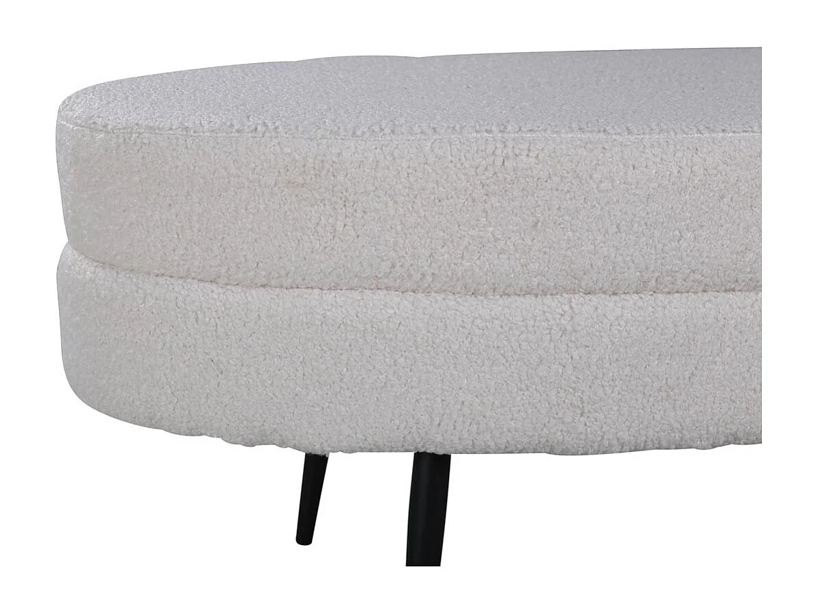 Panca ovale Otto in acciaio e poliestere