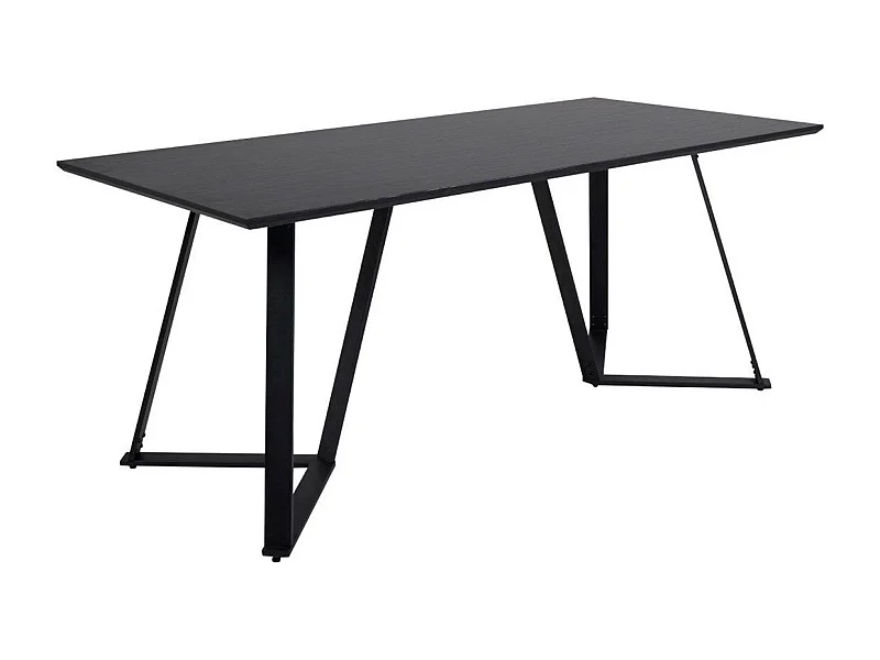 Marina eetkamertafel 90x180cm zwart.