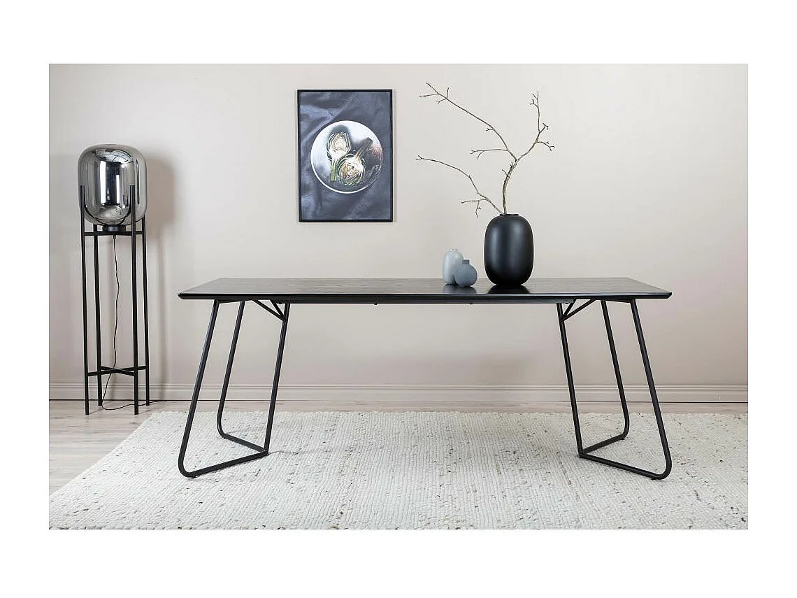 Table à Manger Design "Petra" 190cm Noir