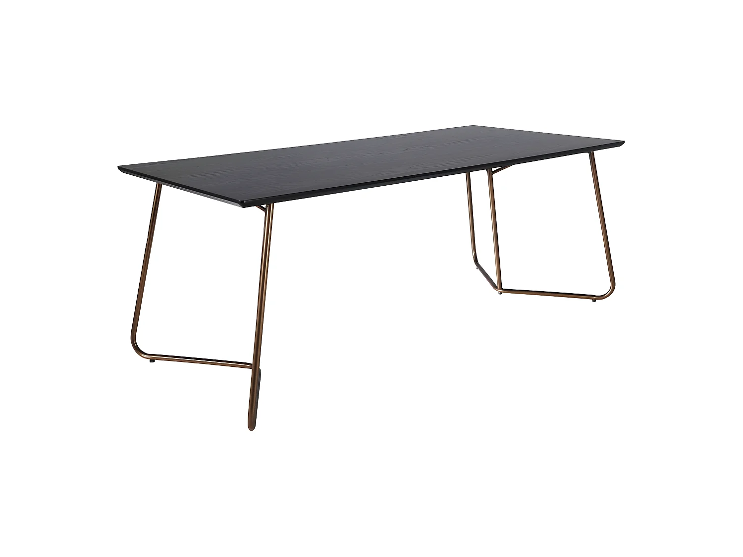 Table à Manger Design "Petra" 190cm Noir & Cuivre