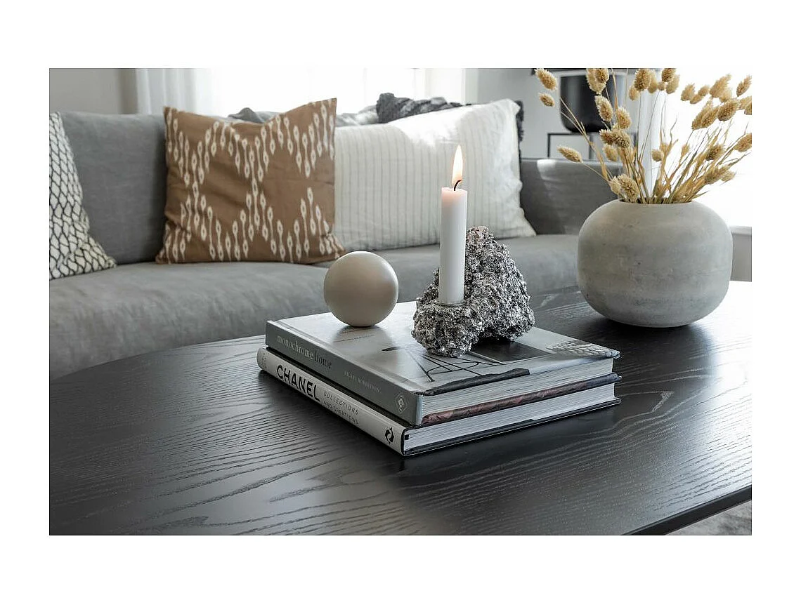 Table Basse Ovale "Dipp" 120cm Noir