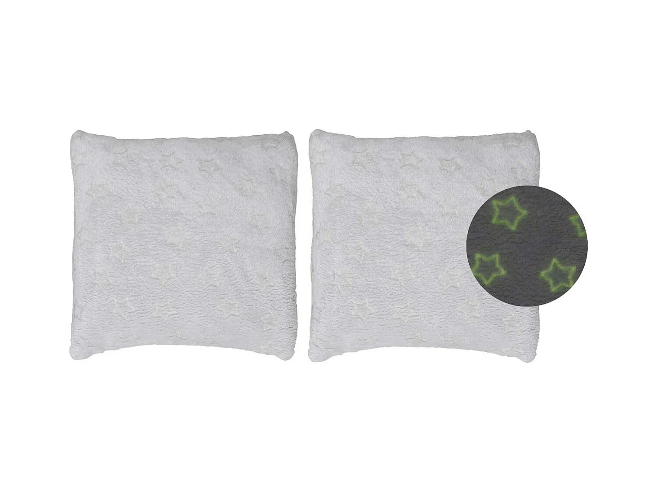Coussin avec étoiles phosphorescentes 40 cm (Lot de 2)