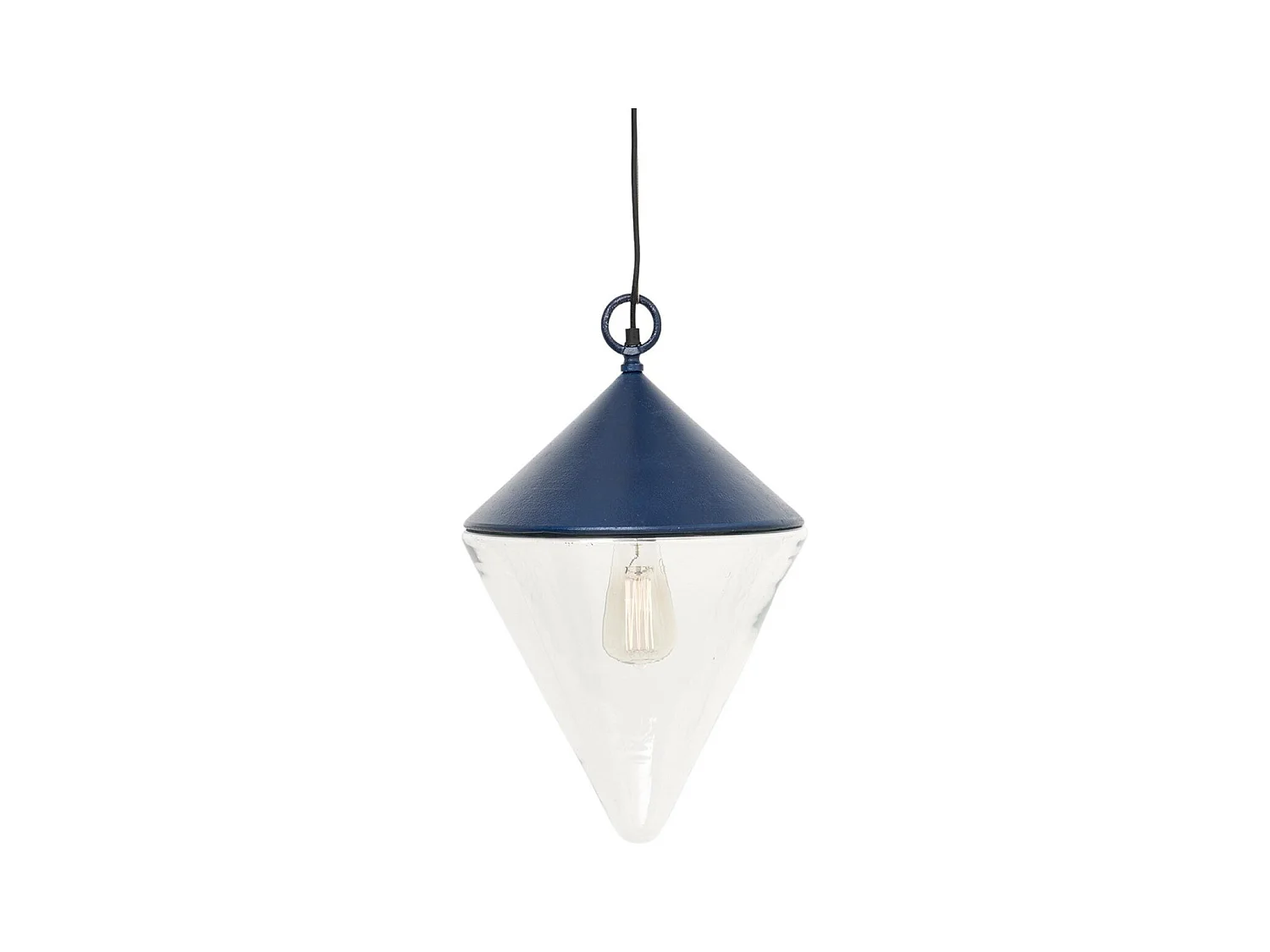 Suspension en métal et verre Bouée 30 x 50 cm