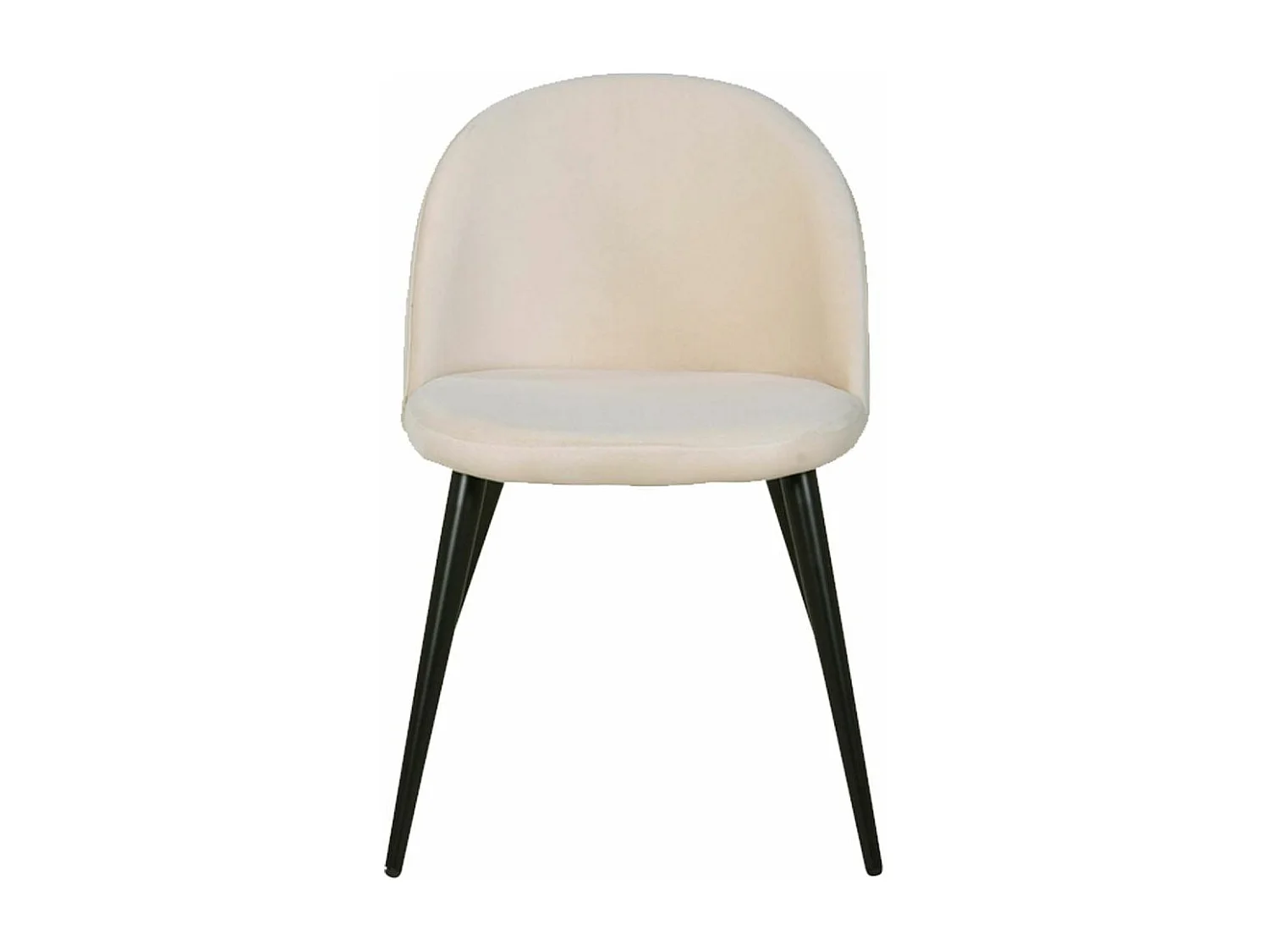 Chaise avec dossier matelassé Velvet (Lot de 2) Beige