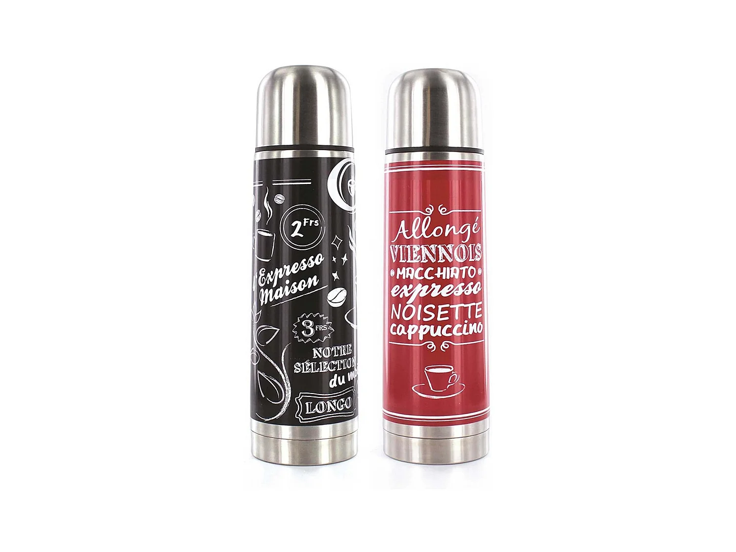 Bouteille de transport en inox 450 ml (Lot de 2)