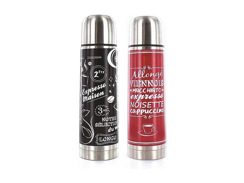 Bouteille de transport en inox 450 ml (Lot de 2)