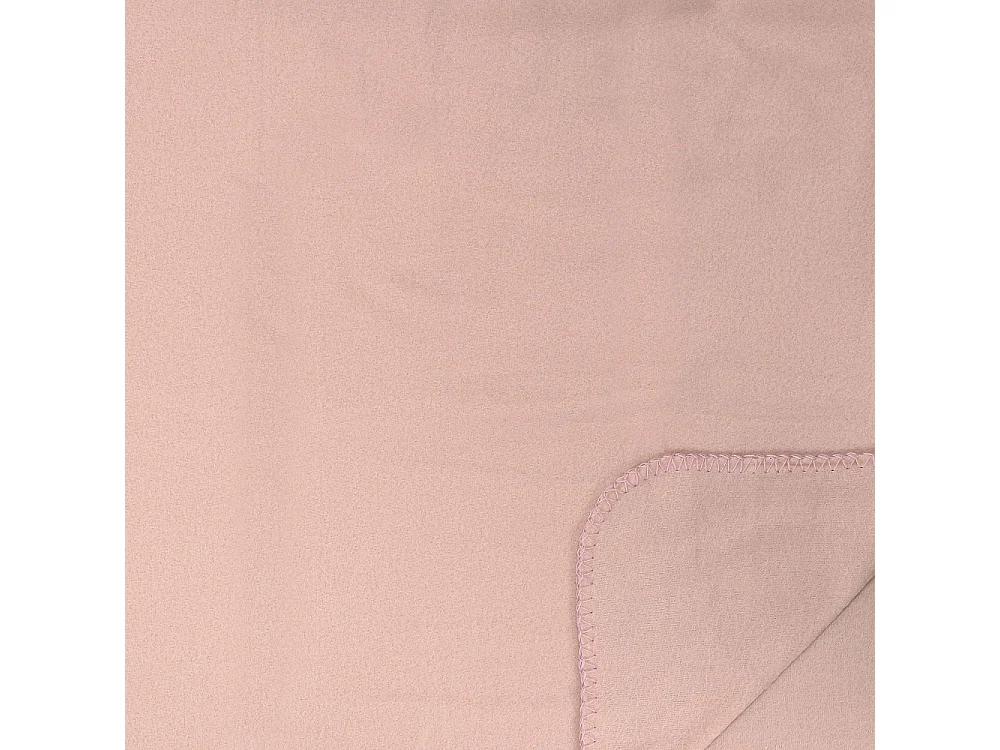 Plaid polaire uni rose 125 x 150 cm (Lot de 2)