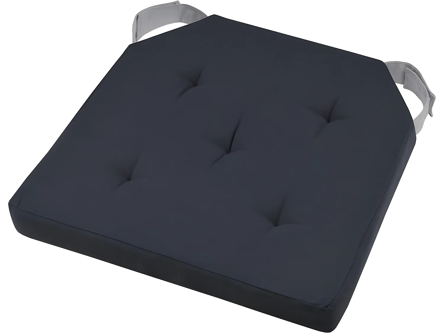 Coussin de chaise attaches scratchs gris anthracite