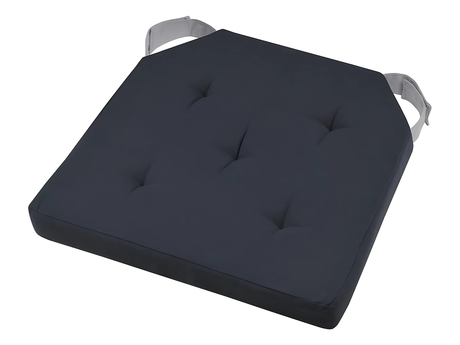 Coussin de chaise attaches scratchs gris anthracite