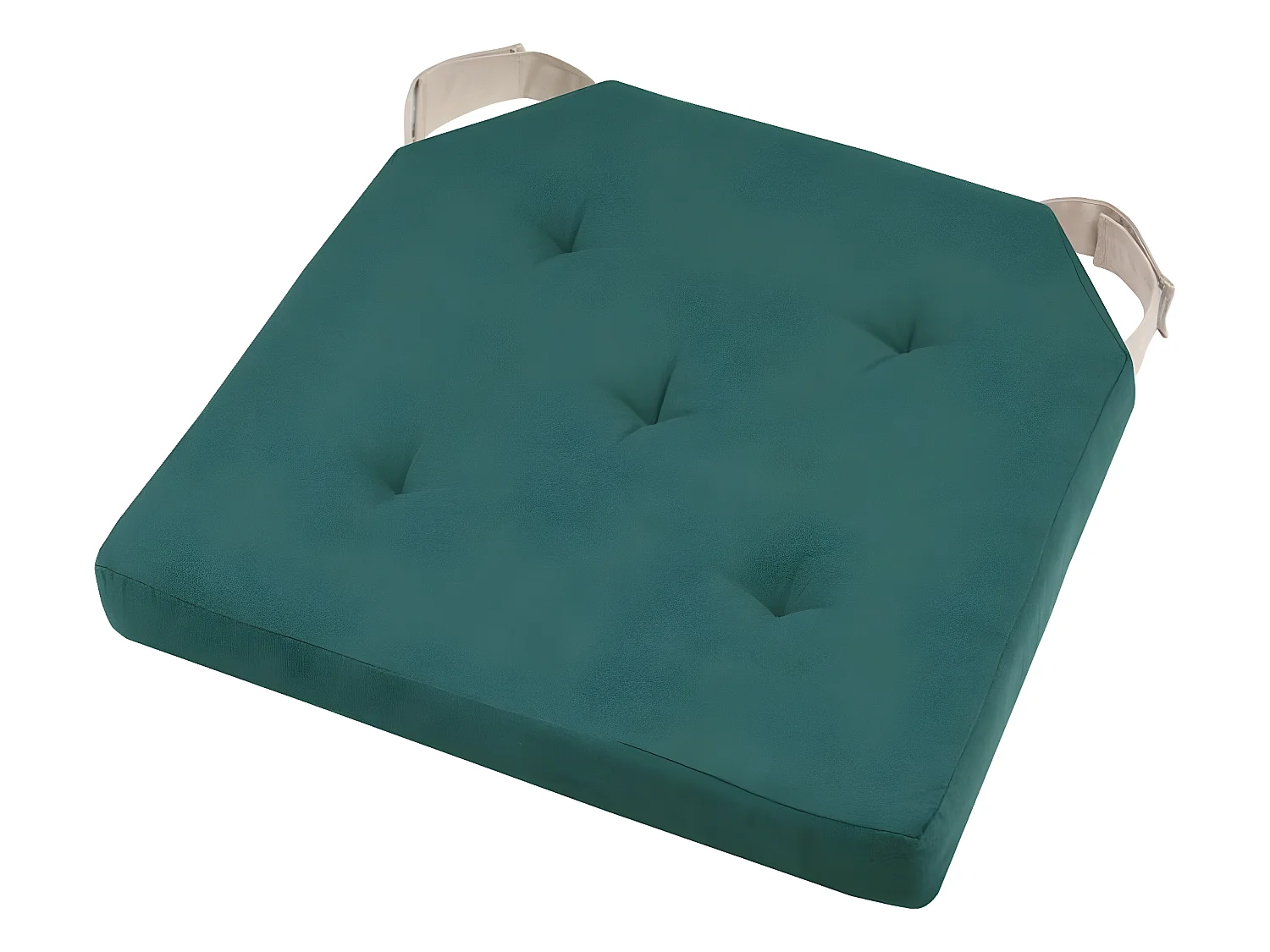 Coussin de chaise attaches scratchs cobalt et lin