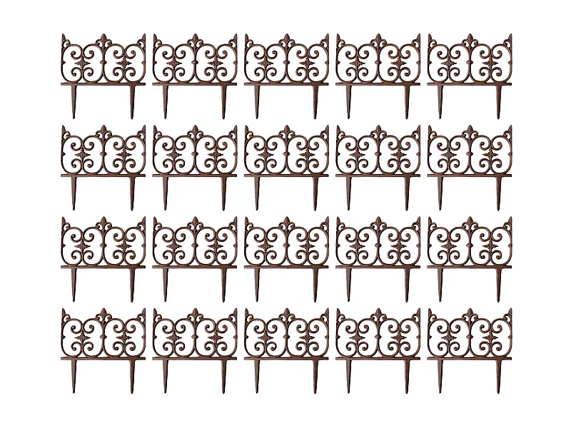 Bordure de jardin en fonte Valentine Lot de 20