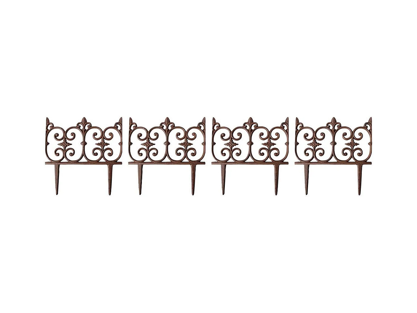 Bordure de jardin en fonte Valentine Lot de 4