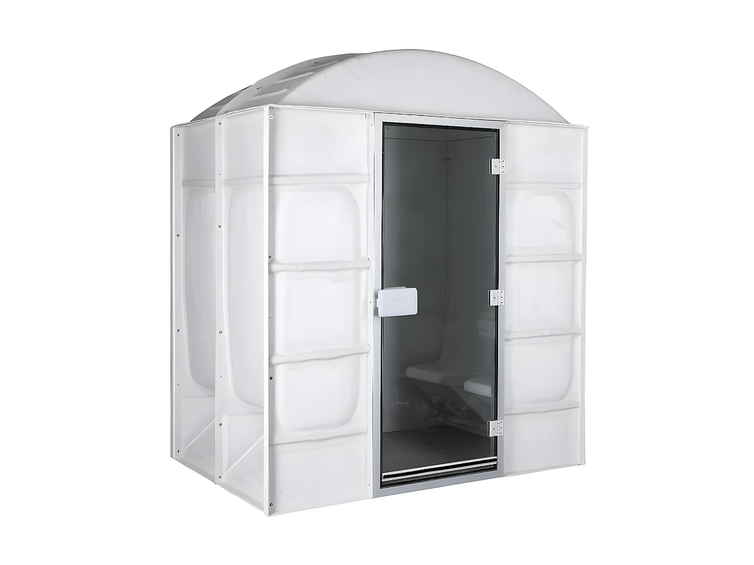 Baño de vapor ILIADE - 4 plazas con asientos ergonómicos, panel de control exterior y temperatura - Largo 190 x Ancho 130 x Alto 225 cm