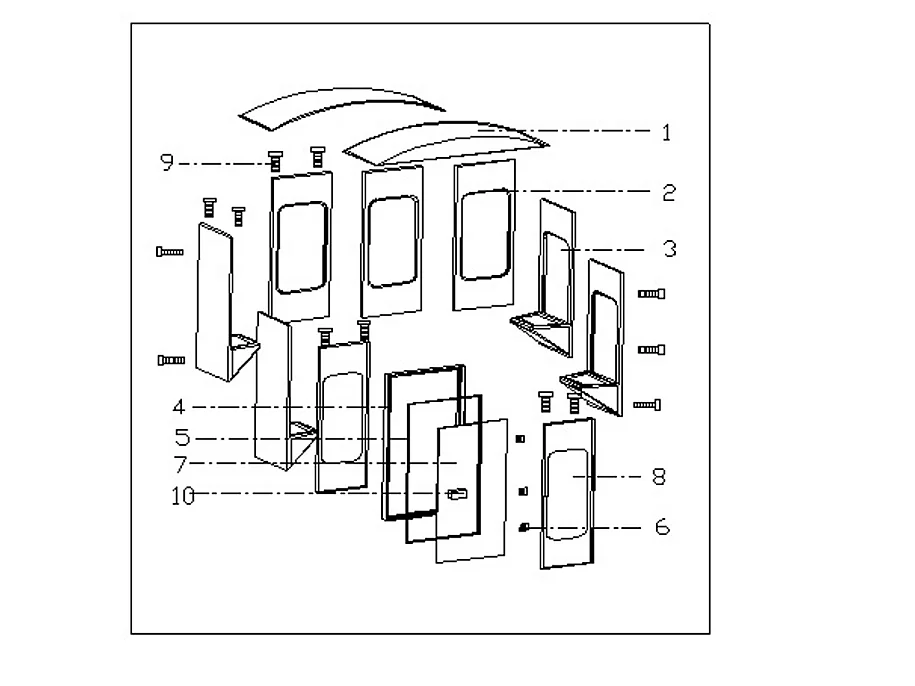 Hammam droit ILIADE 4 places avec sièges ergonomiques, panneau de contrôle extérieur et sonde de température - L190 x l 130 x H225 cm
