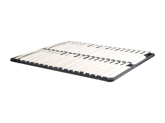 vente unique Sommier cadre à lattes 160 x 200 cm - 2x19 lattes - Sans pied - Noir - KALISTA de YSMÉE