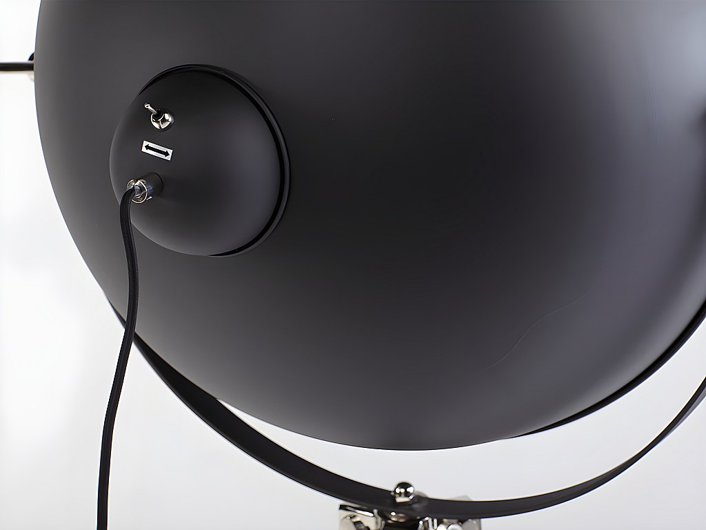 Stehlampe Tripod Metall Movie Schwarz & Gold - Höhe: 166 cm