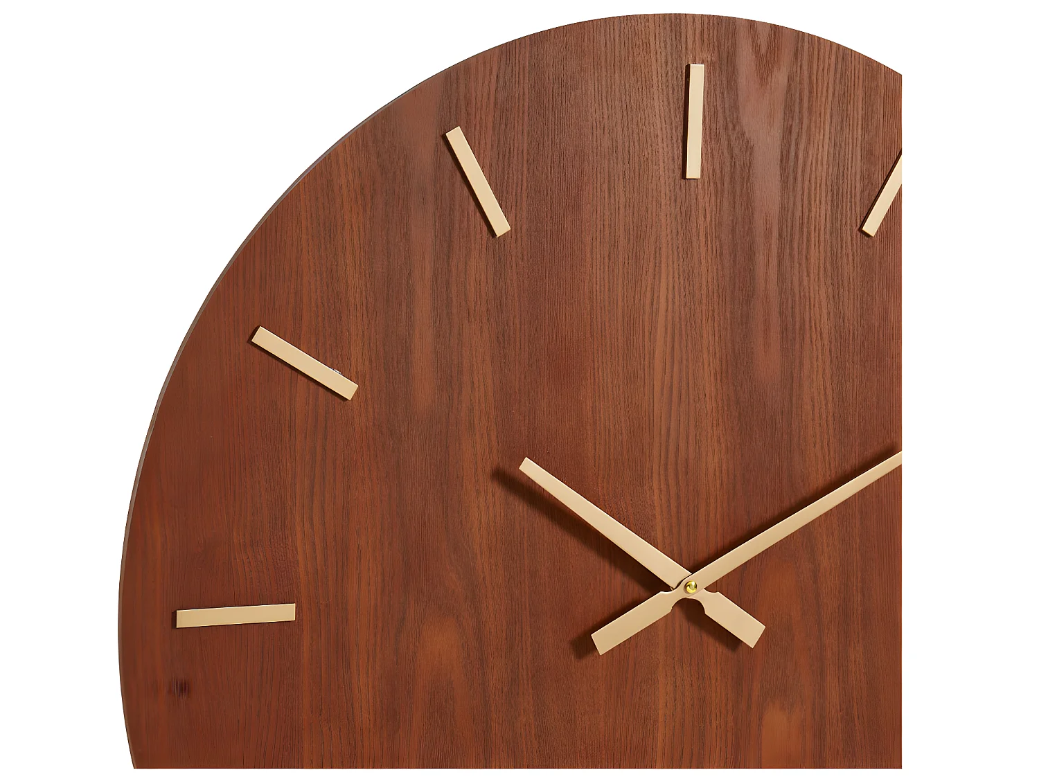 Grande horloge murale placage en bois de frêne ARTURO - D. 70 cm - Marron