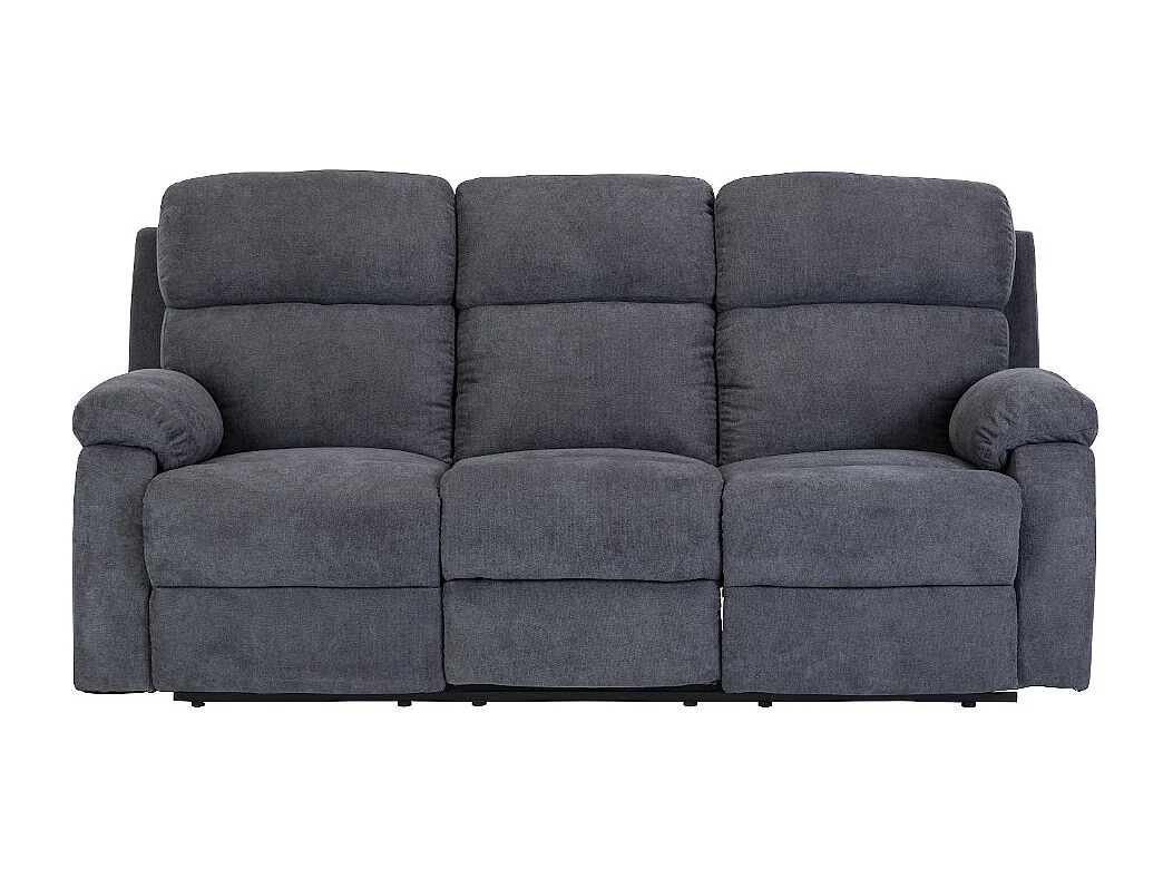 Sofá relax de 3+1 plazas de tela TOLZANO - Antracita