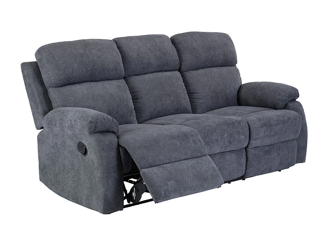 Canapés 3 places et 2 places relax en tissu TOLZANO - Anthracite