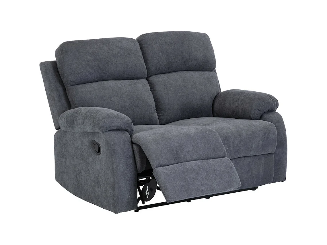 2- og 3-personers sofa og hvilestol i antracitgråt stof TOLZANO