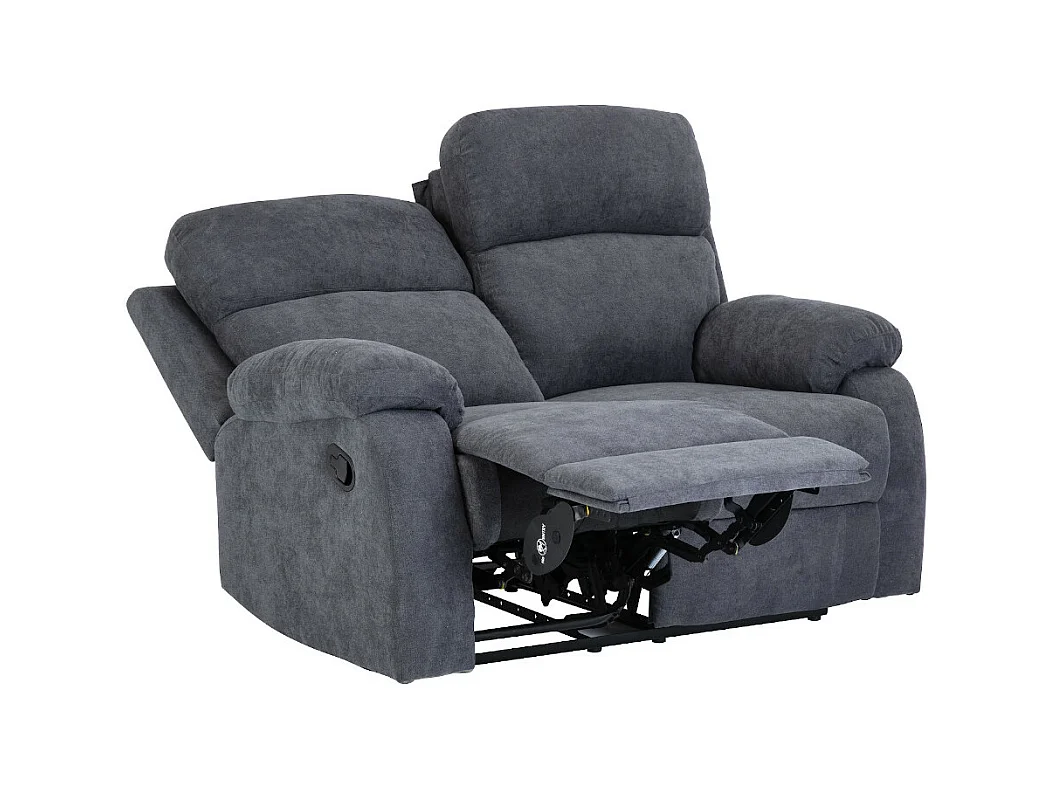 2- og 3-personers sofa og hvilestol i antracitgråt stof TOLZANO