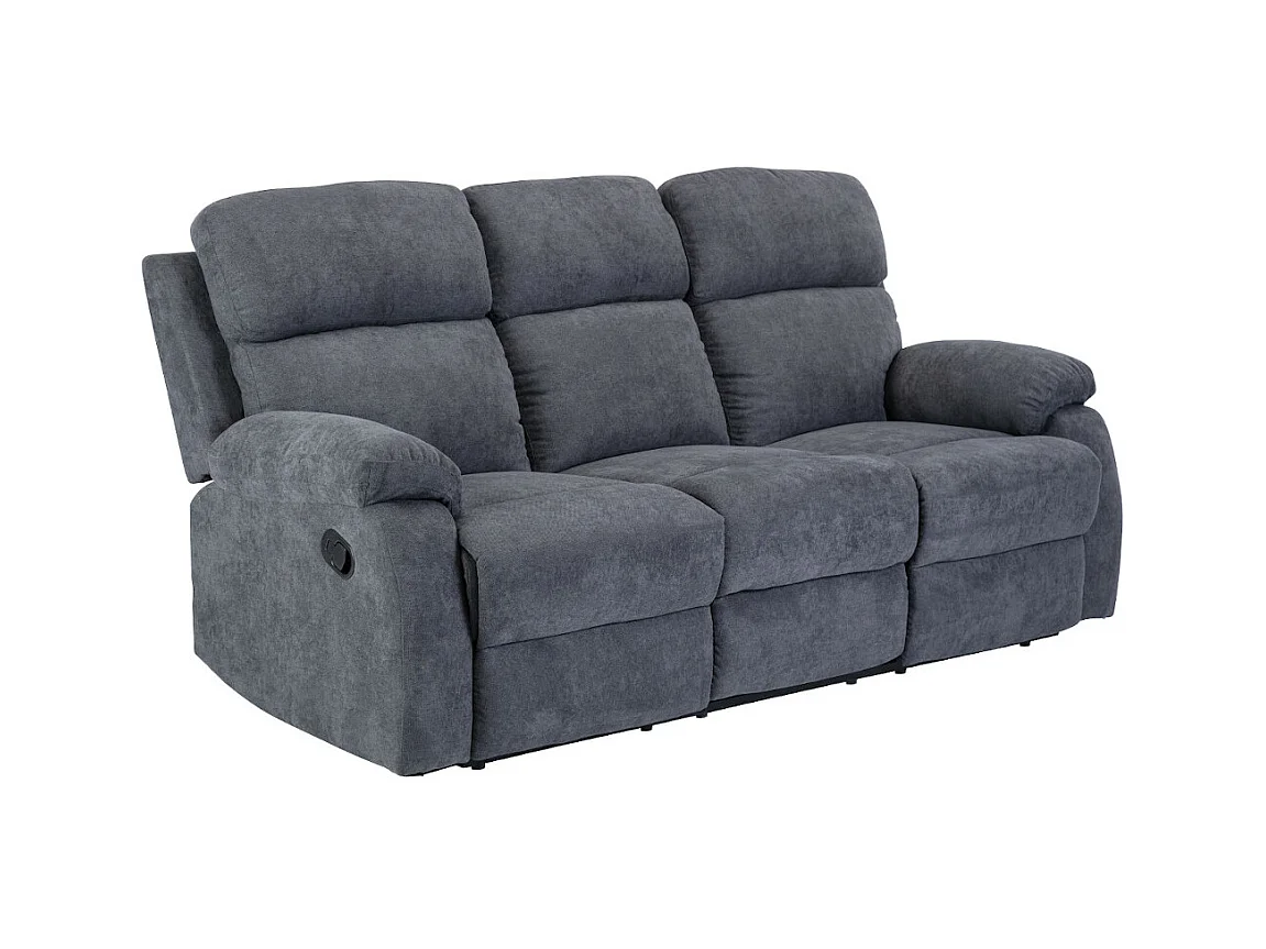 2- og 3-personers sofa og hvilestol i antracitgråt stof TOLZANO