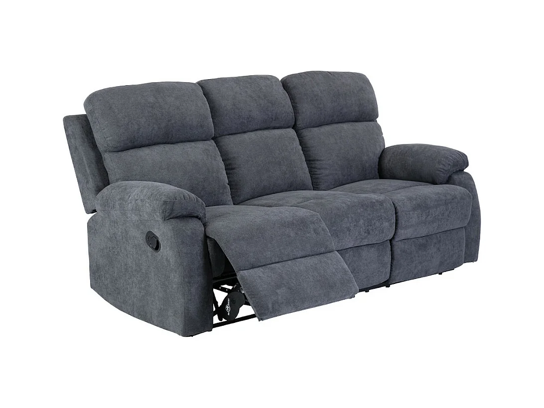 2- og 3-personers sofa og hvilestol i antracitgråt stof TOLZANO