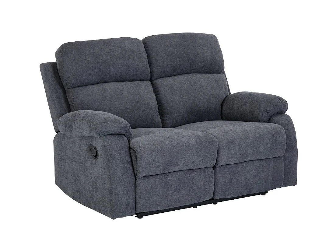 2- og 3-personers sofa og hvilestol i antracitgråt stof TOLZANO