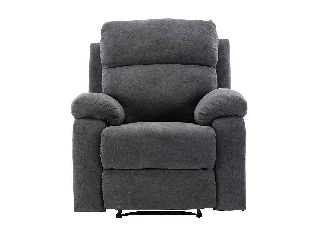 Canapés 3 places 2 places et un fauteuil relax en tissu TOLZANO - Anthracite